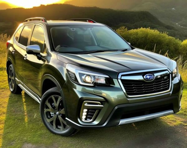 Grey 2016 Subaru Outback wagon parked near a Kenyan national park entrance with wildlife signs